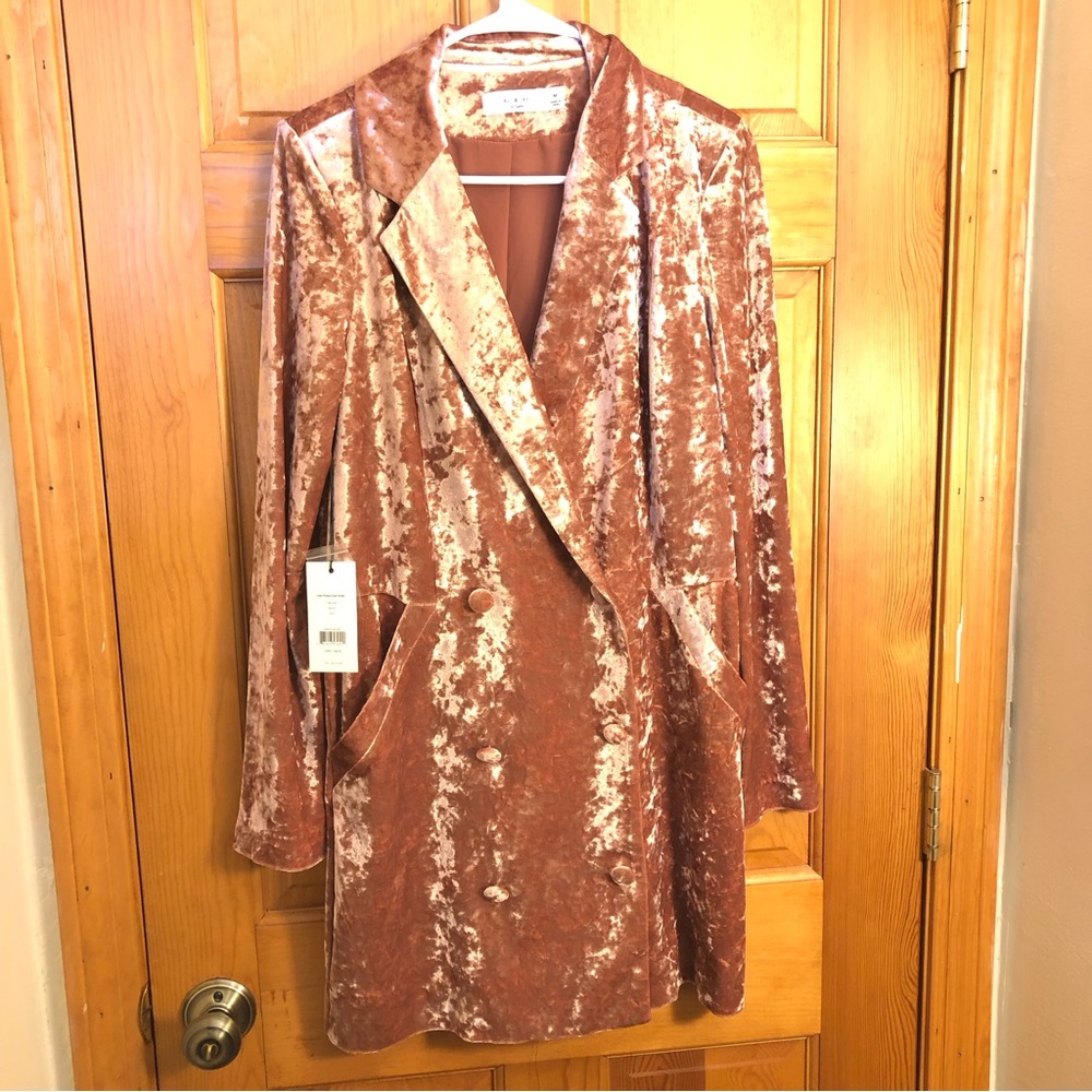 Ali & Jay hello Romeo Velvet Coat Dress Sz M - Picture 4 of 9